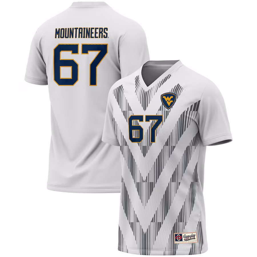 Unisex GameDay Greats #1 White West Virginia Mountaineers Lightweight Soccer Fashion Jersey - Puhuasuan