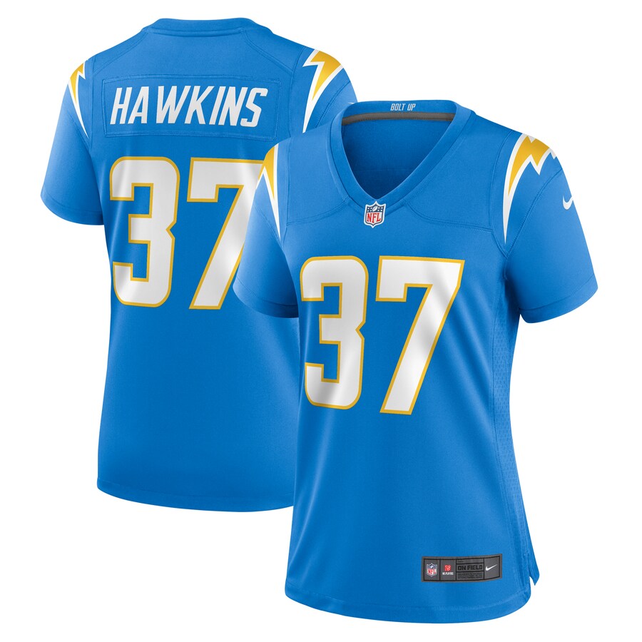 Women's Los Angeles Chargers Jaylinn Hawkins Nike  Powder Blue  Game Jersey - Puhuasuan