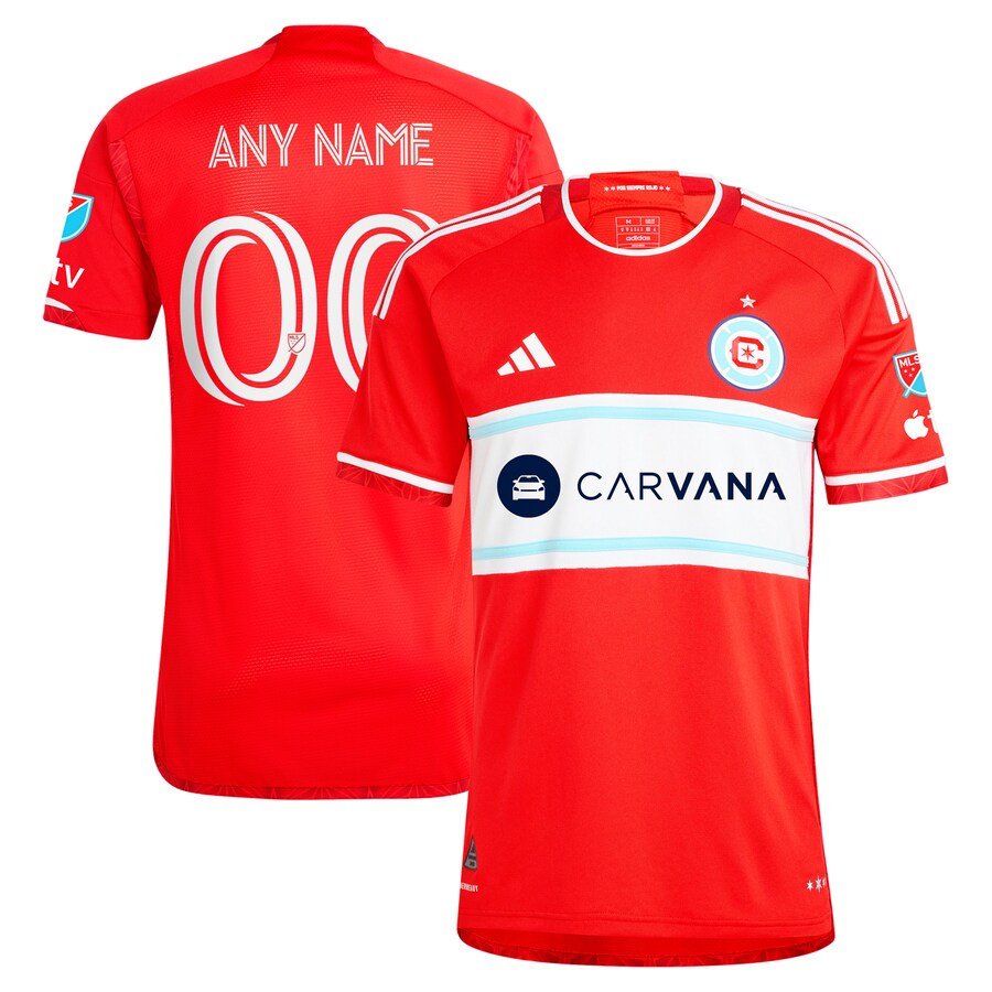 Men's Chicago Fire  adidas Red 2024 Return To Red Authentic Custom Jersey - Puhuasuan