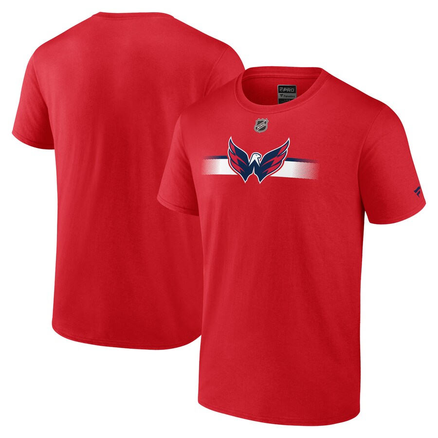 Men's Washington Capitals Fanatics Red Authentic Pro Secondary T-Shirt - Puhuasuan