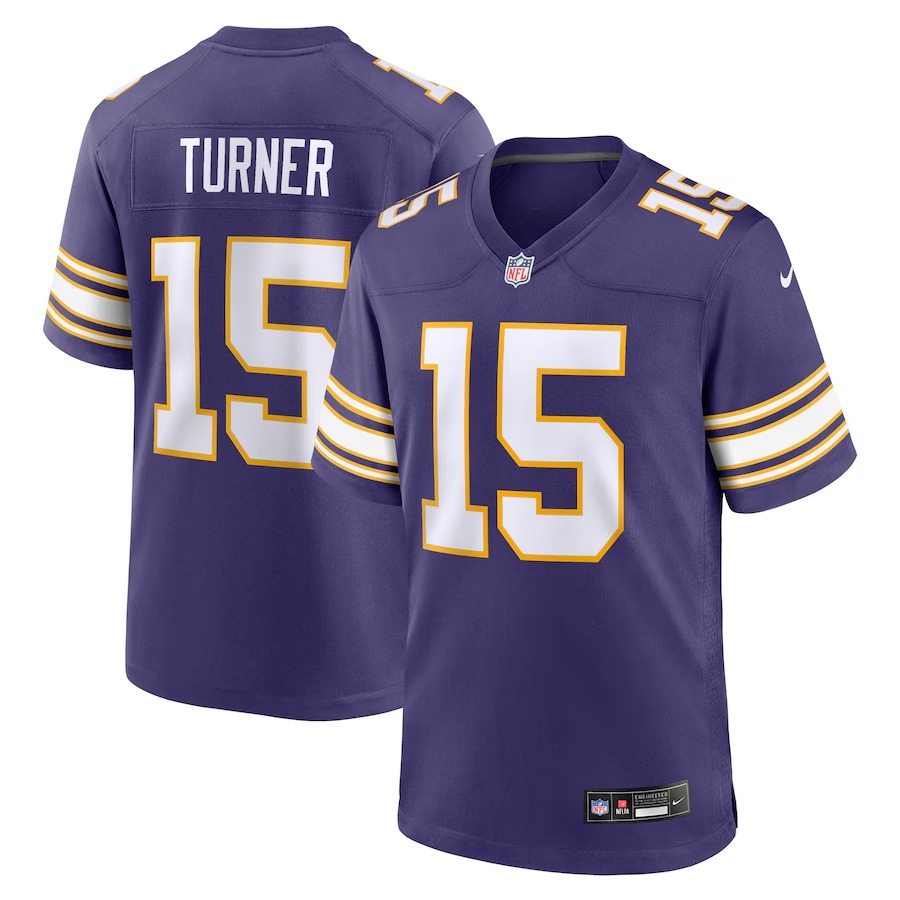 Men's Minnesota Vikings Dallas Turner Nike  Purple Alternate Game Jersey - Puhuasuan