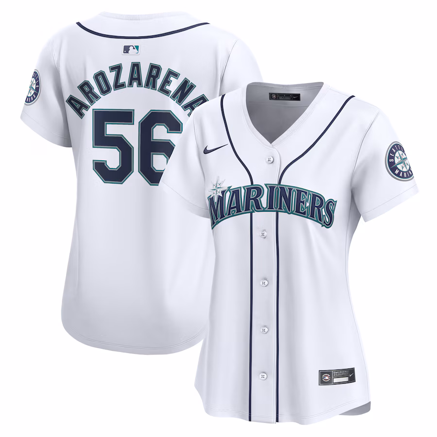 Women's Seattle Mariners Randy Arozarena Nike White Home Limited Player Jersey - Puhuasuan