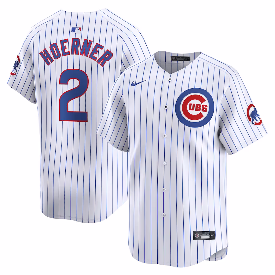 Men's Chicago Cubs Nico Hoerner Nike White Home Limited Player Jersey - Puhuasuan