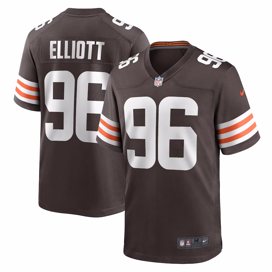 Men's Cleveland Browns Jordan Elliott Nike Brown Game Jersey - Puhuasuan