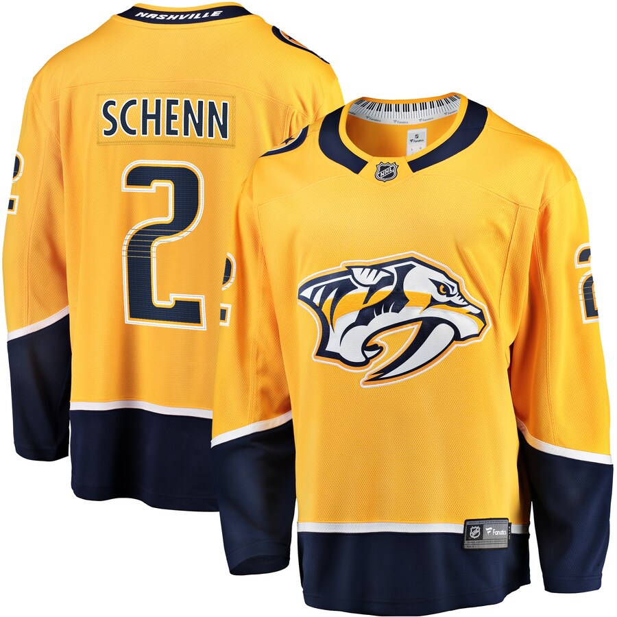 Men's Nashville Predators Luke Schenn Fanatics Branded Gold Home Breakaway Jersey - Puhuasuan