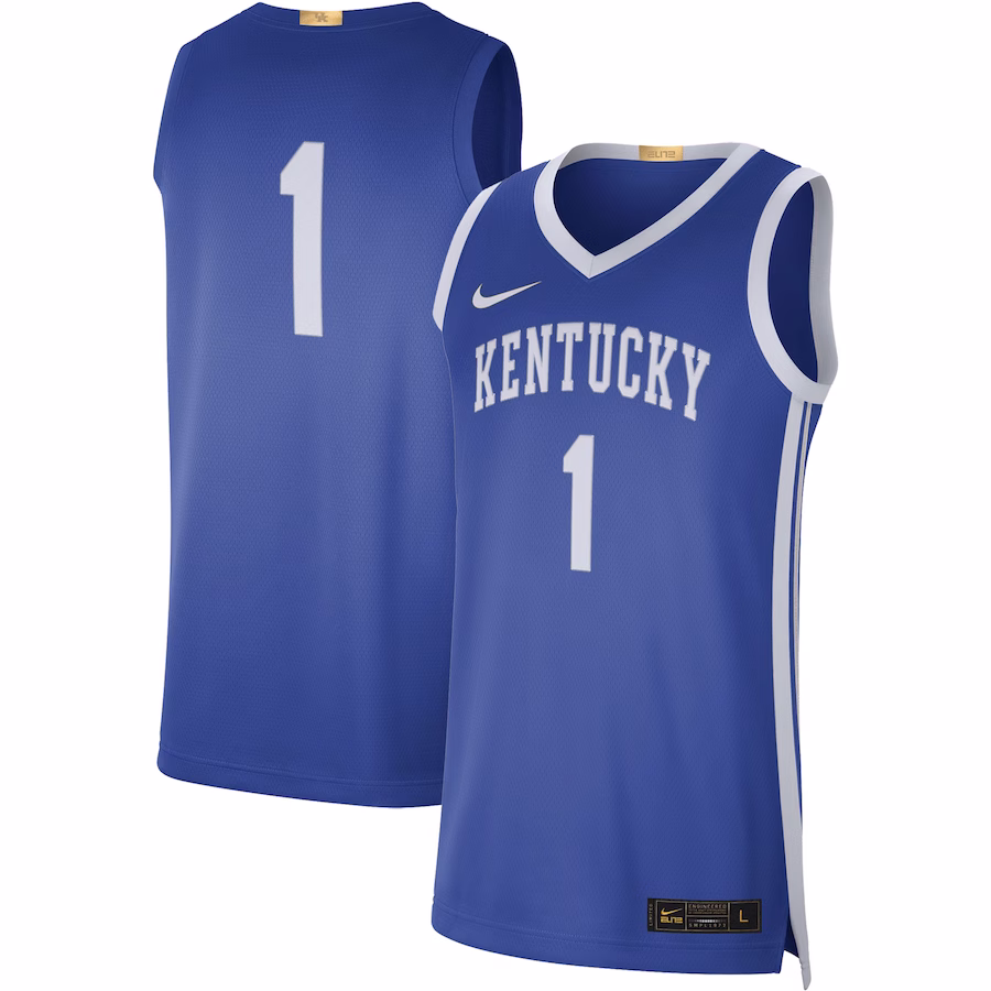 #1 Kentucky Wildcats Nike Limited Basketball Jersey - Royal - Puhuasuan
