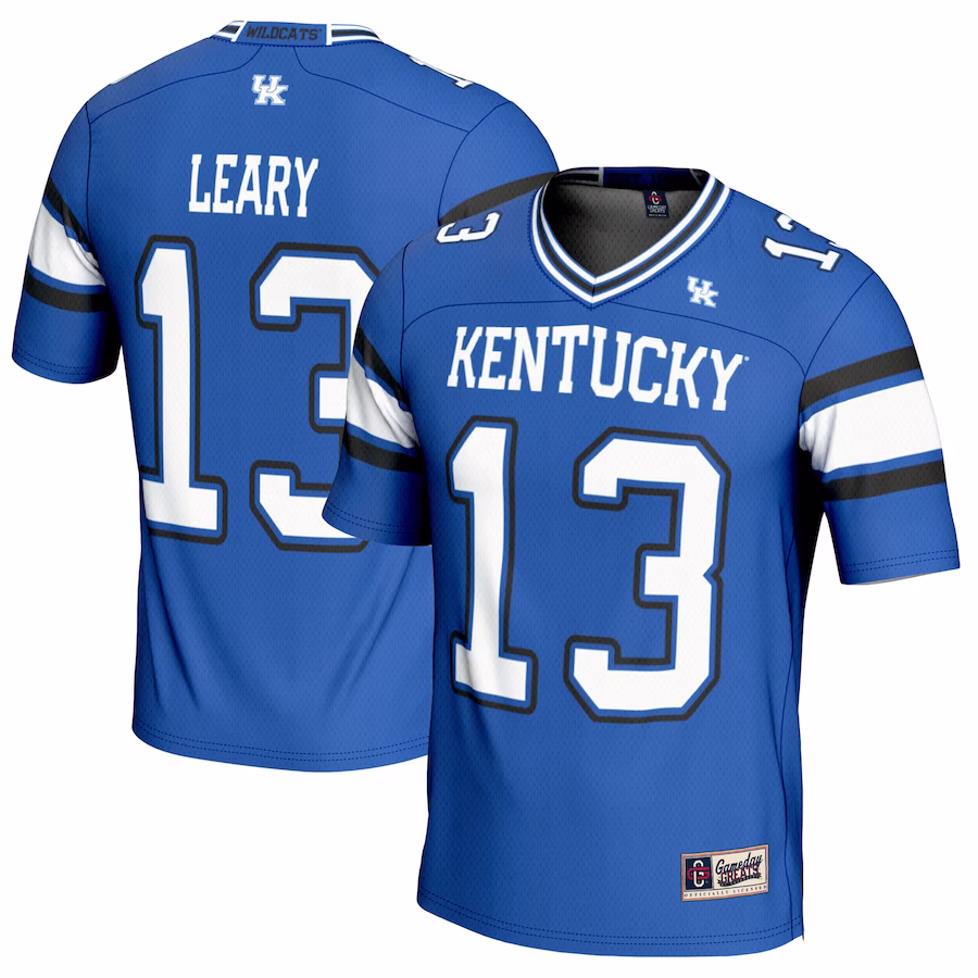 Devin Leary Kentucky Wildcats GameDay Greats NIL Player Football Jersey - Royal - Puhuasuan