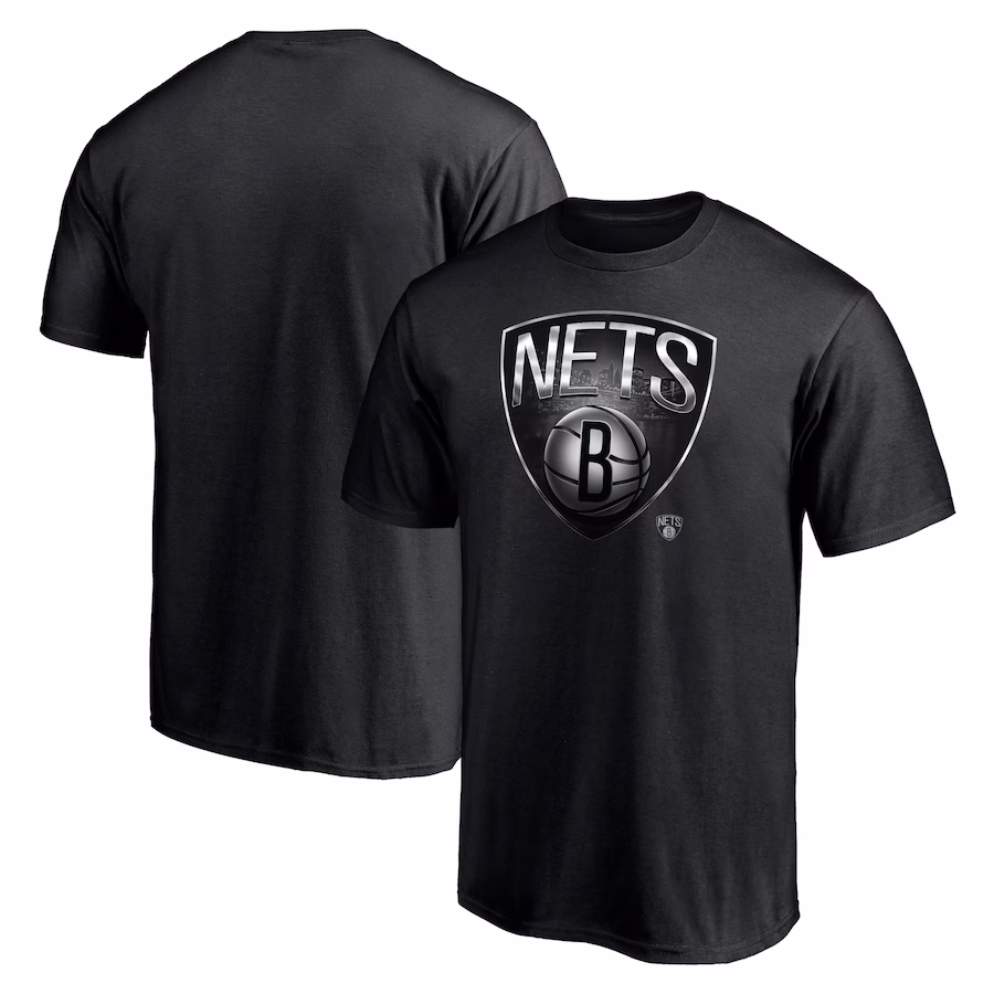 Men's Brooklyn Nets  Black Midnight Mascot T-Shirt - Puhuasuan
