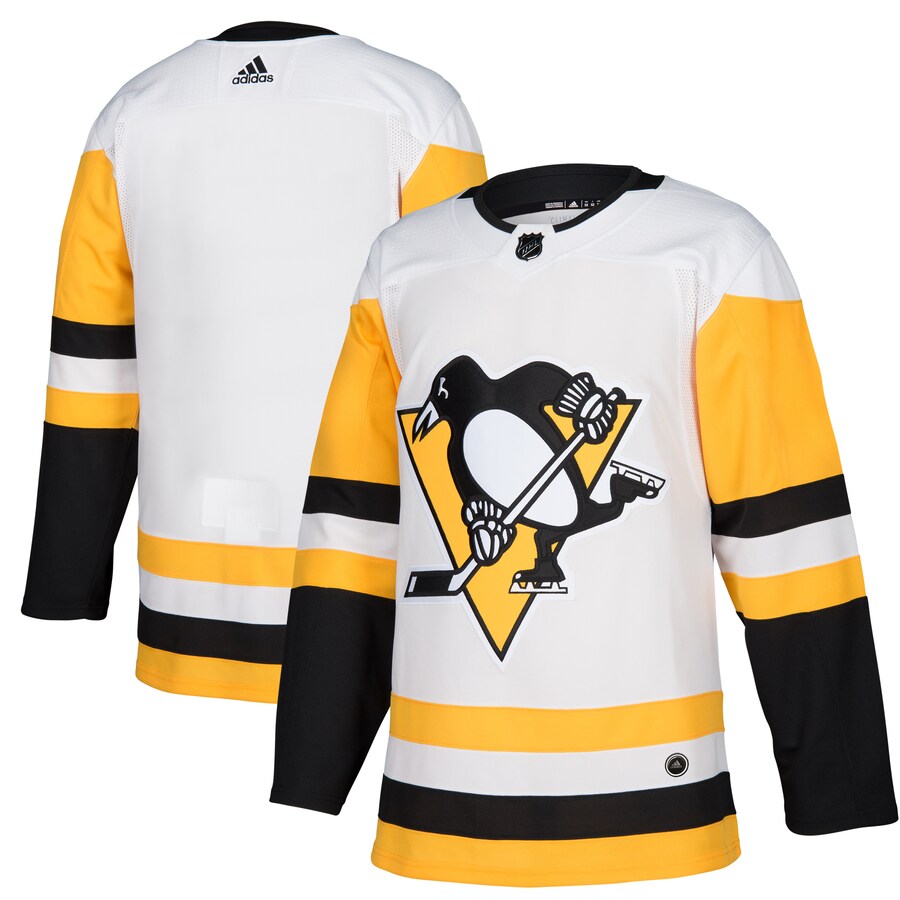 Men's Pittsburgh Penguins adidas White Away Authentic Blank Jersey - Puhuasuan