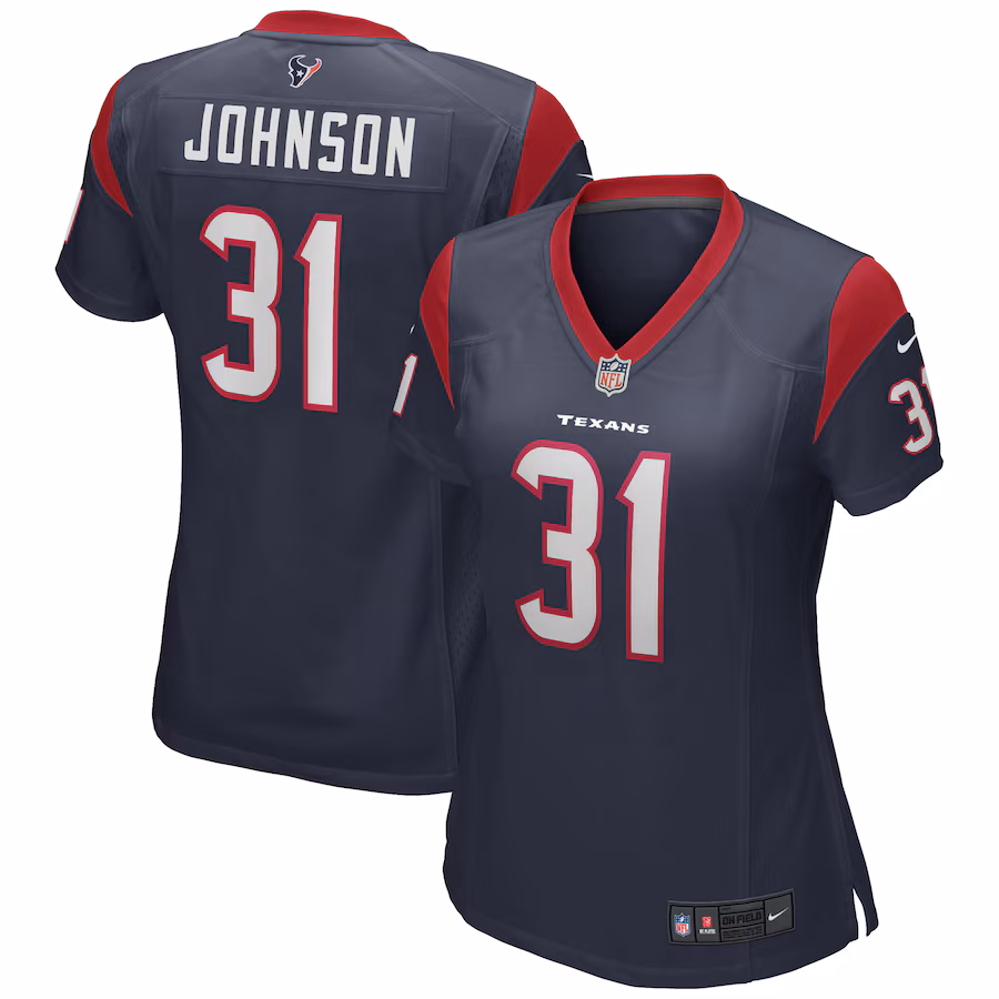 Women's Houston Texans David Johnson Nike Navy Game Player Jersey - Puhuasuan
