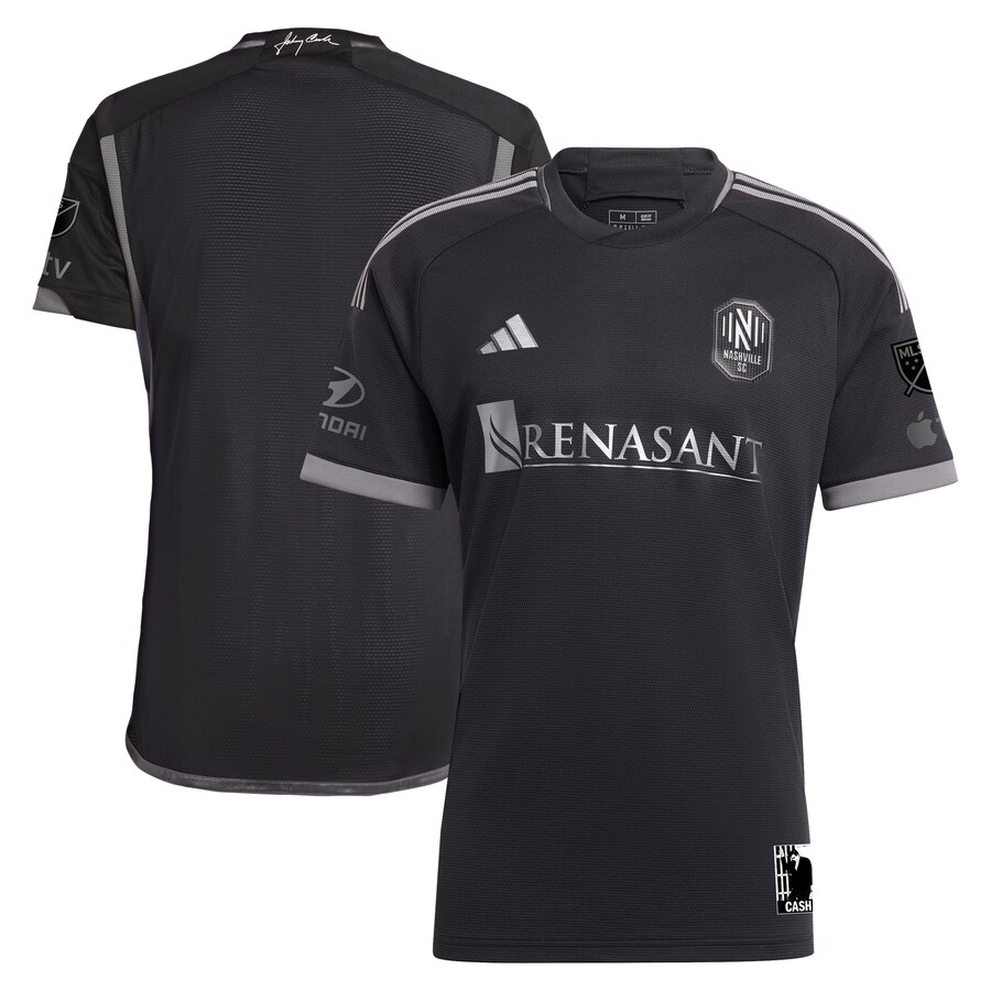 Men's Nashville SC adidas Black 2023 Man In Black Kit Authentic Jersey - Puhuasuan