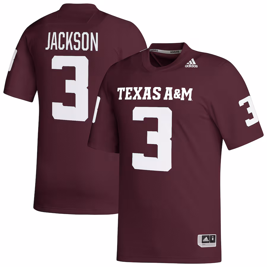 McKinnley Jackson Texas A&M Aggies adidas Replica Football Jersey - Maroon - Puhuasuan