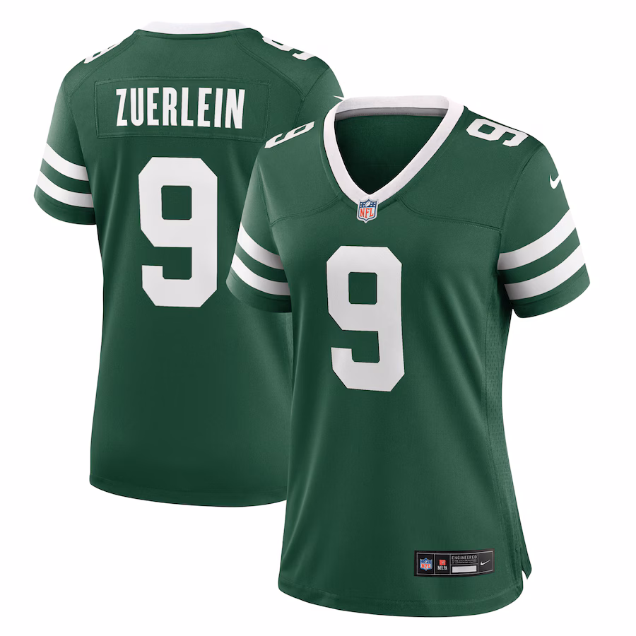 Women's New York Jets Greg Zuerlein Nike Legacy Green Team Game Jersey - Puhuasuan