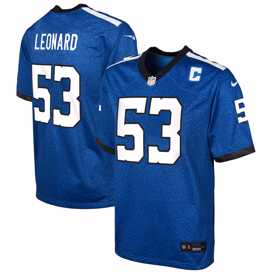 Youth Indianapolis Colts Shaquille Leonard Nike Blue Game Jersey - Puhuasuan