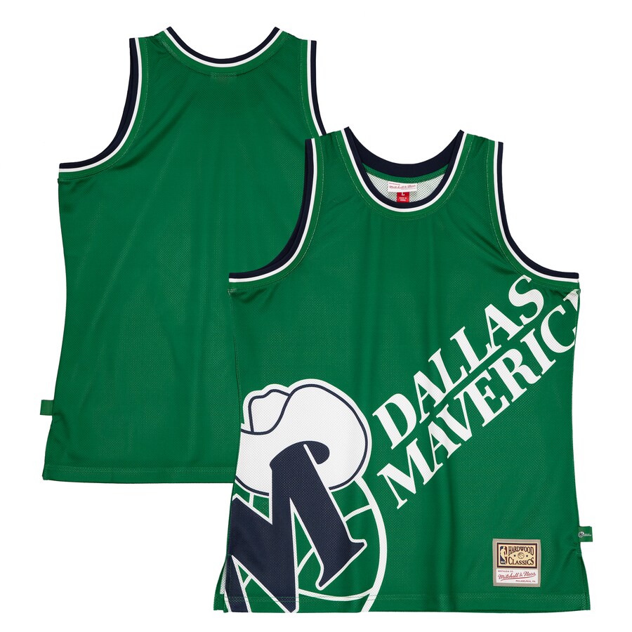 Men's Dallas Mavericks  Mitchell & Ness Green Hardwood Classics Blown Out Fashion Jersey - Puhuasuan