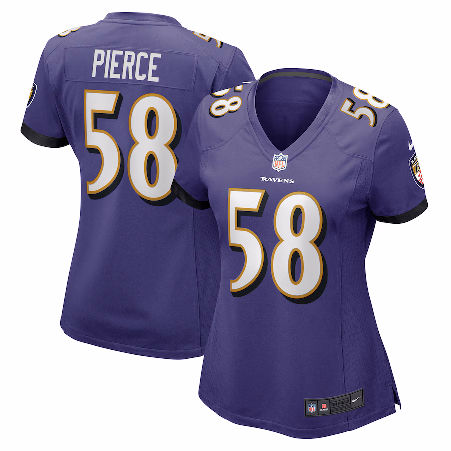 Women's Baltimore Ravens Michael Pierce Nike Purple Game Jersey - Puhuasuan