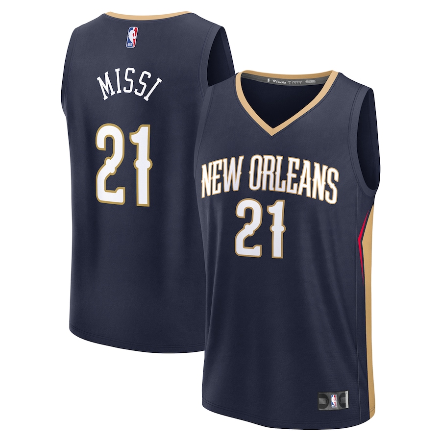 Youth New Orleans Pelicans Yves Missi Fanatics Navy 2024 NBA Draft Fast Break Player Jersey - Icon Edition - Puhuasuan