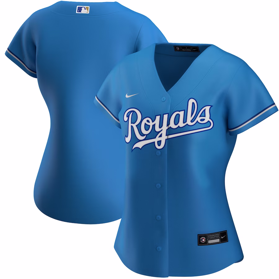 Women's Kansas City Royals Nike Light Blue Alternate Replica Team Jersey - Puhuasuan