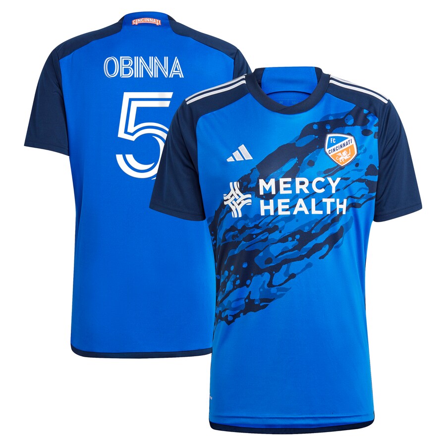 Men's FC Cincinnati Obinna Nwobodo adidas Blue 2023 River Kit Replica Jersey - Puhuasuan