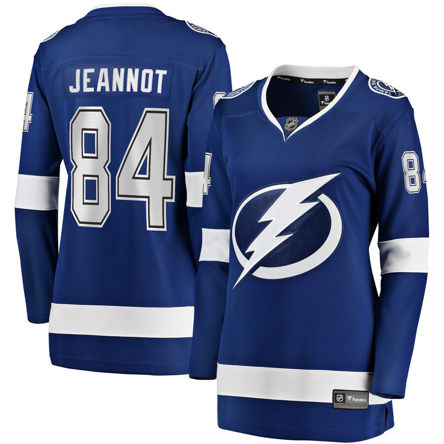 Women's Tampa Bay Lightning Tanner Jeannot Fanatics Branded Blue Home Breakaway Jersey - Puhuasuan