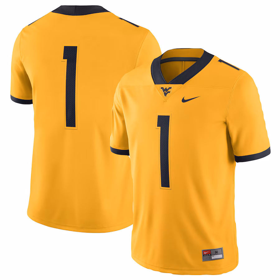 Men's Nike Gold West Virginia Mountaineers Alternate Game Jersey - Puhuasuan