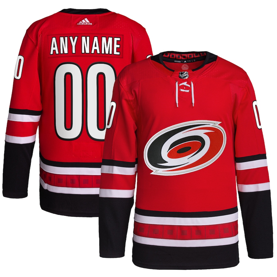 Men's Carolina Hurricanes adidas Red Alternate Primegreen Authentic Custom Jersey - Puhuasuan