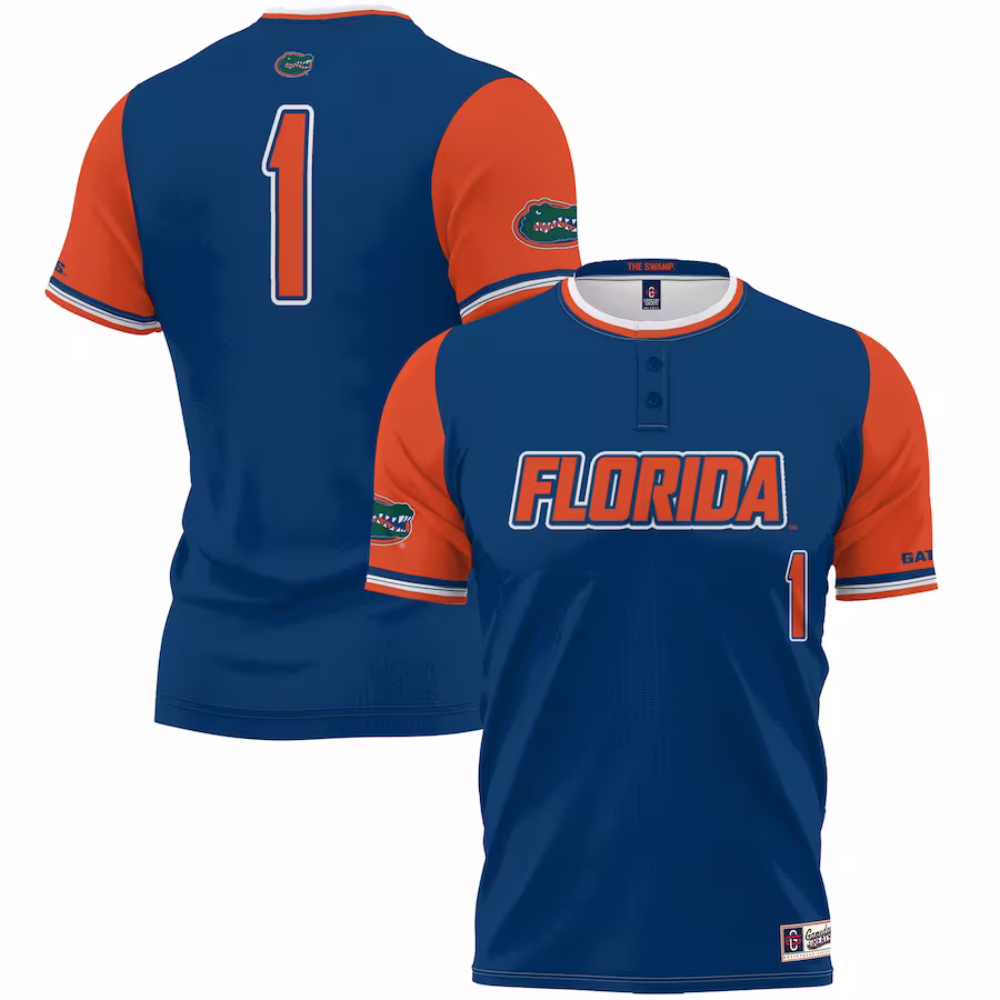 #1 Florida Gators GameDay Greats Lightweight Softball Jersey - Royal - Puhuasuan