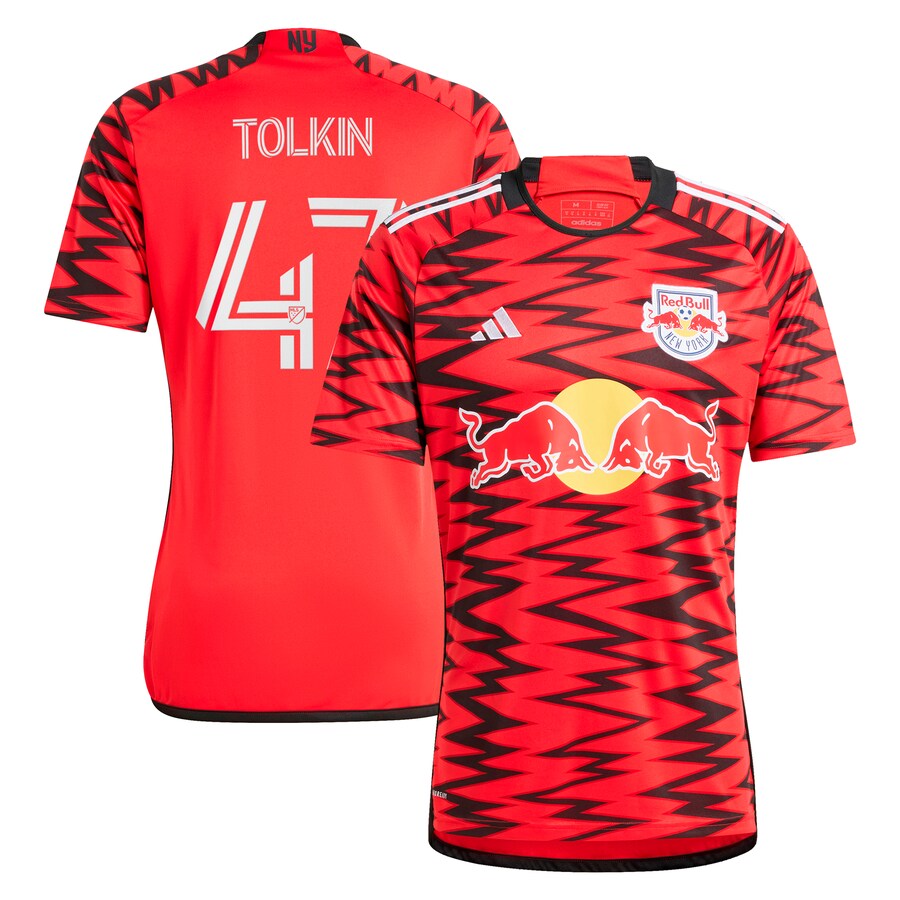 Men's New York Red Bulls John Tolkin adidas Red 2024 Legacy Replica Player Jersey - Puhuasuan