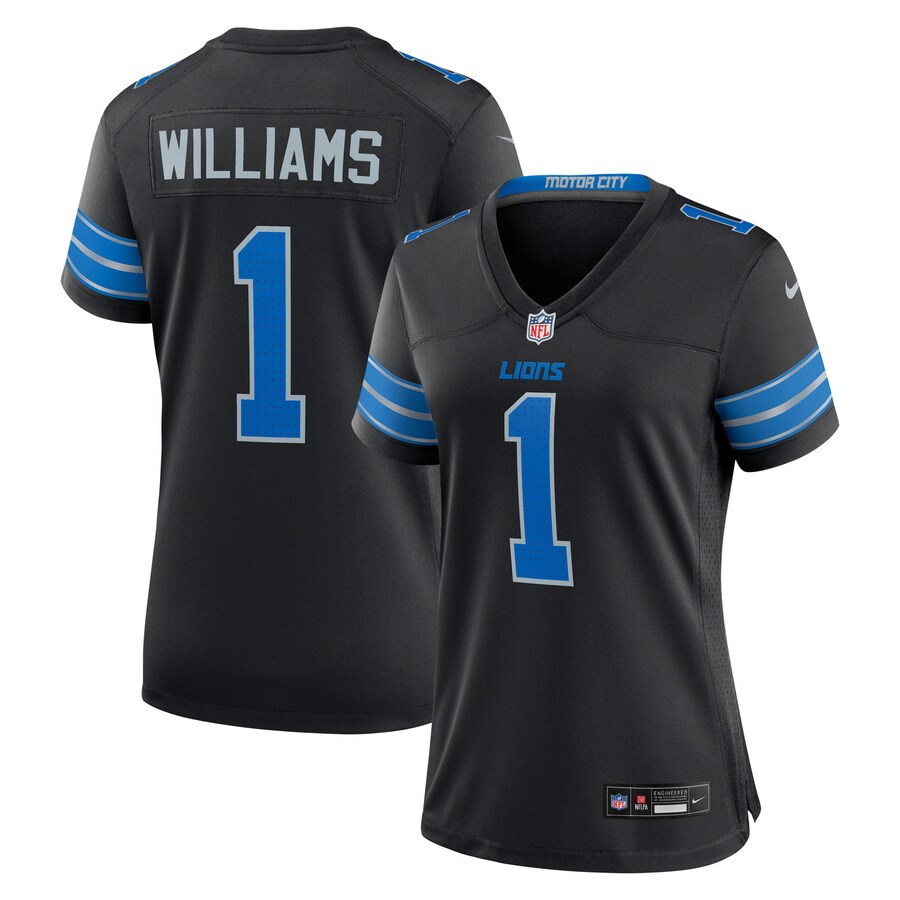 Women's Detroit Lions Jameson Williams Nike Black 2nd Alternate Game Player Jersey - Puhuasuan