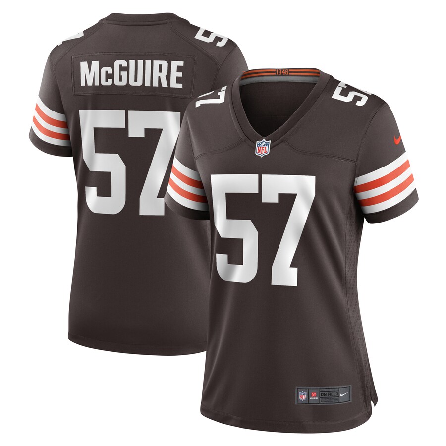 Women's Cleveland Browns Isaiah McGuire Nike  Brown Team Game Jersey - Puhuasuan