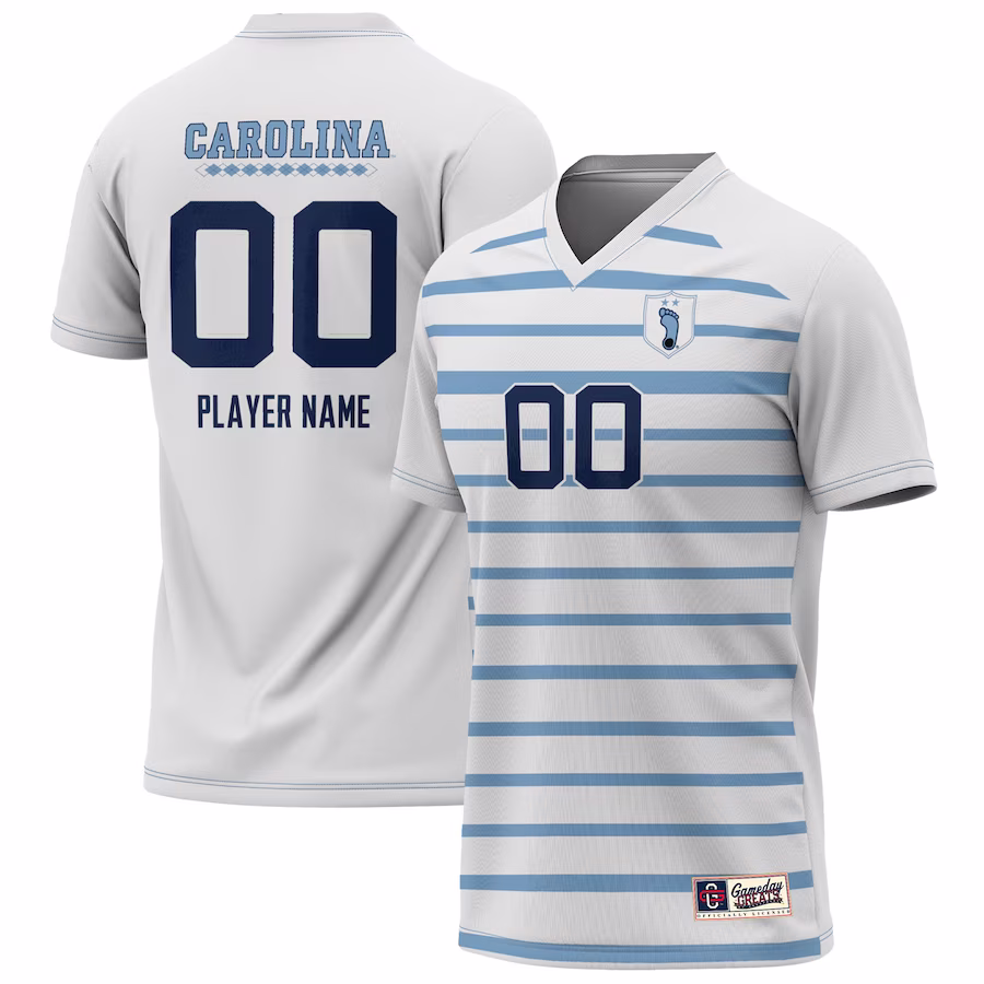 North Carolina Tar Heels GameDay Greats Unisex NIL Pick-A-Player Lightweight Soccer Jersey - White - Puhuasuan