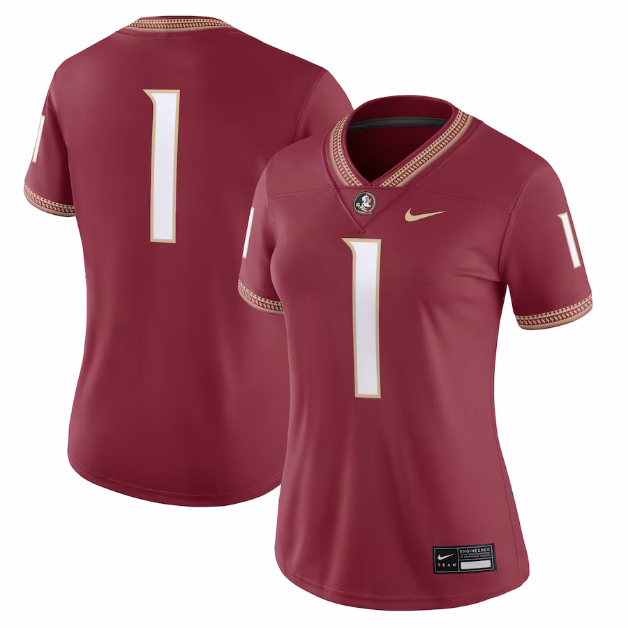Women's Nike #1 Garnet Florida State Seminoles Game Jersey - Puhuasuan