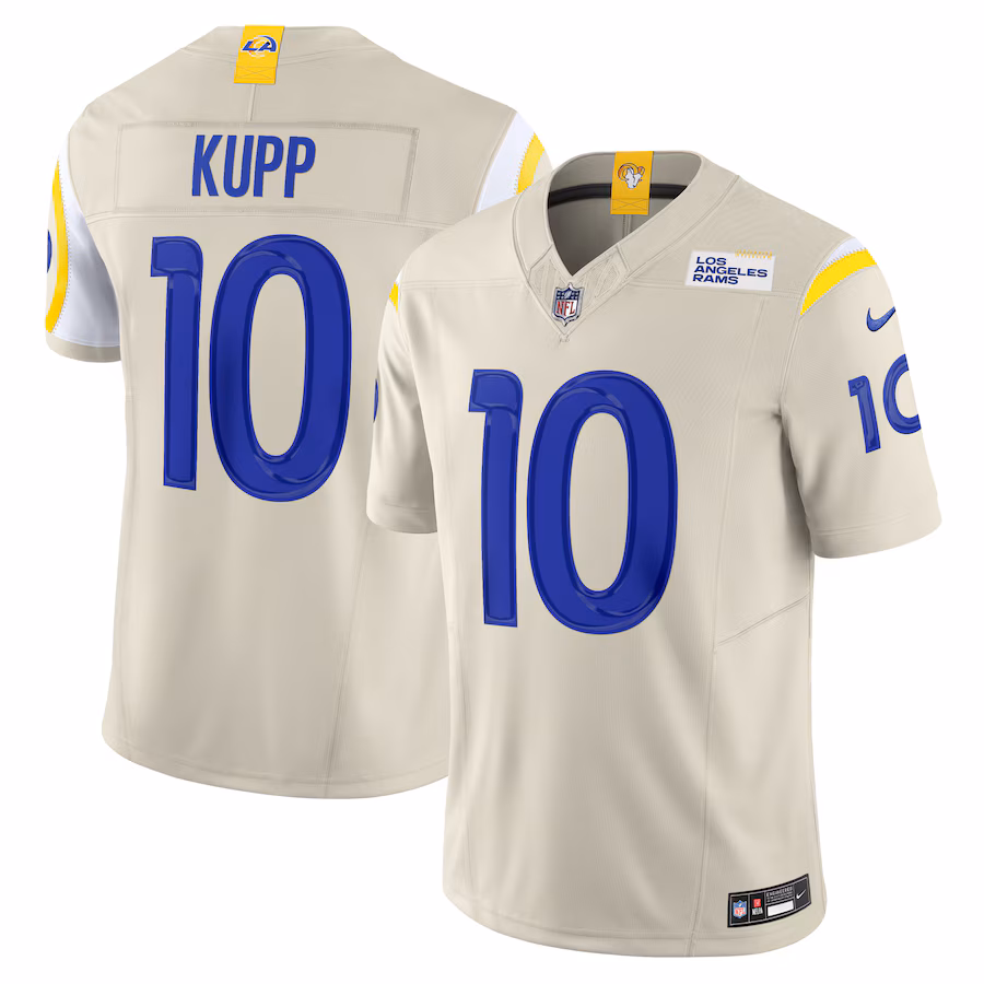 Men's Los Angeles Rams Cooper Kupp Nike Bone Alternate Vapor F.U.S.E. Limited Jersey - Puhuasuan
