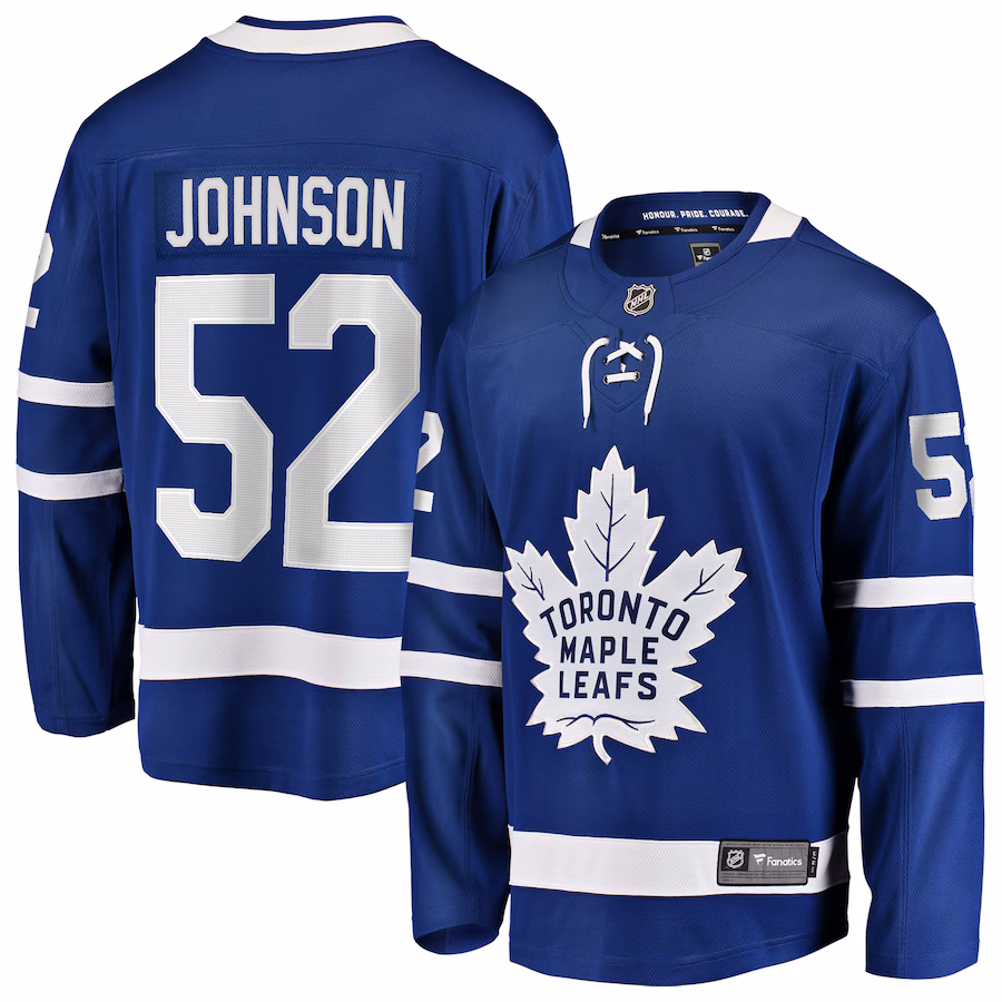 Men's Toronto Maple Leafs Reese Johnson Fanatics Blue Home Breakaway Jersey - Puhuasuan