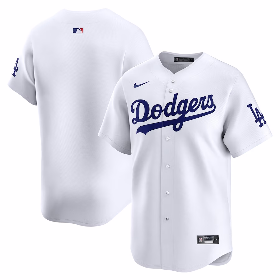 Men's Los Angeles Dodgers Nike White Home Limited Jersey - Puhuasuan