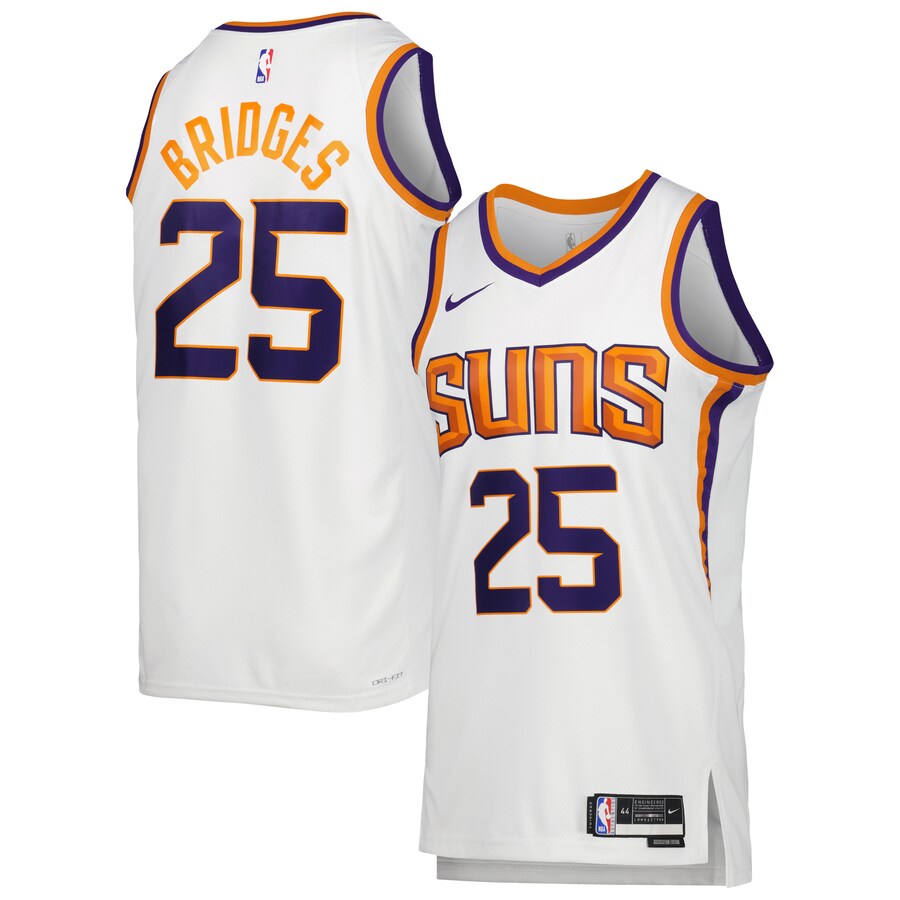 Unisex Phoenix Suns Mikal Bridges Nike White Swingman Jersey - Association Edition - Puhuasuan