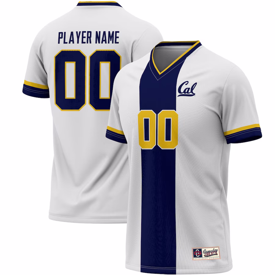 Cal Bears GameDay Greats Youth NIL Pick-A-Player Lightweight Soccer Jersey - White - Puhuasuan