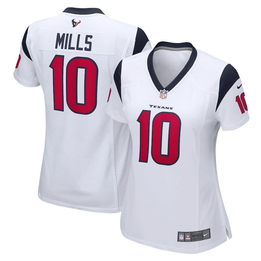 Women's Houston Texans Davis Mills Nike White Game Player Jersey - Puhuasuan