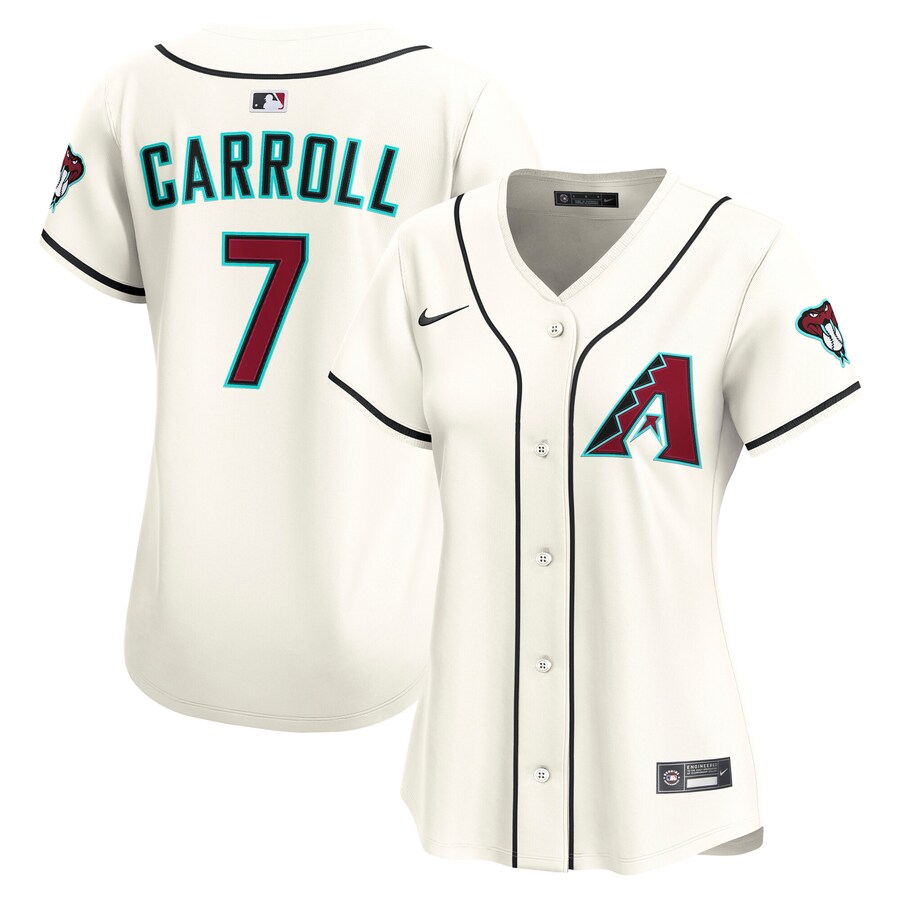 Women's Arizona Diamondbacks Corbin Carroll Nike Cream Home Limited Player Jersey - Puhuasuan