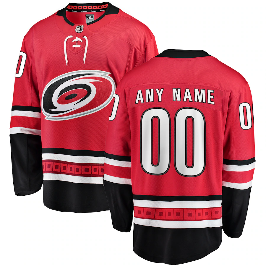 Men's Carolina Hurricanes Fanatics Red Alternate Breakaway Custom Jersey - Puhuasuan