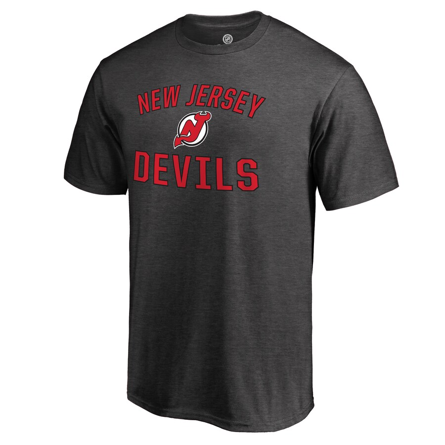 Men's New Jersey Devils Heathered Gray Victory Arch T-Shirt - Puhuasuan