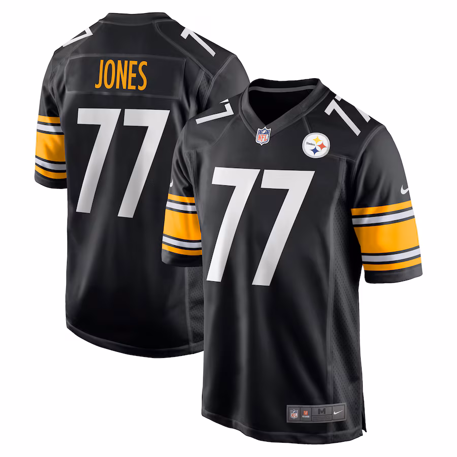 Men's Pittsburgh Steelers Broderick Jones Nike Black Game Jersey - Puhuasuan