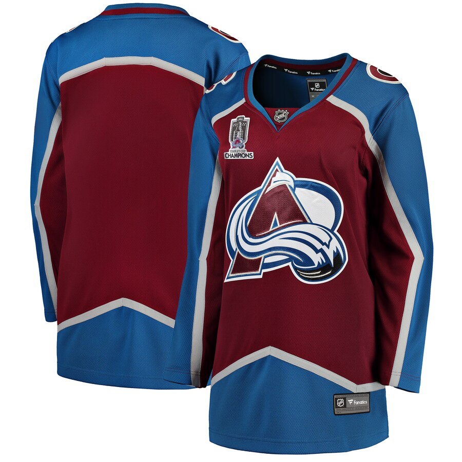 Women's Colorado Avalanche Fanatics Branded Burgundy Home 2022 Stanley Cup Champions Breakaway Jersey - Puhuasuan
