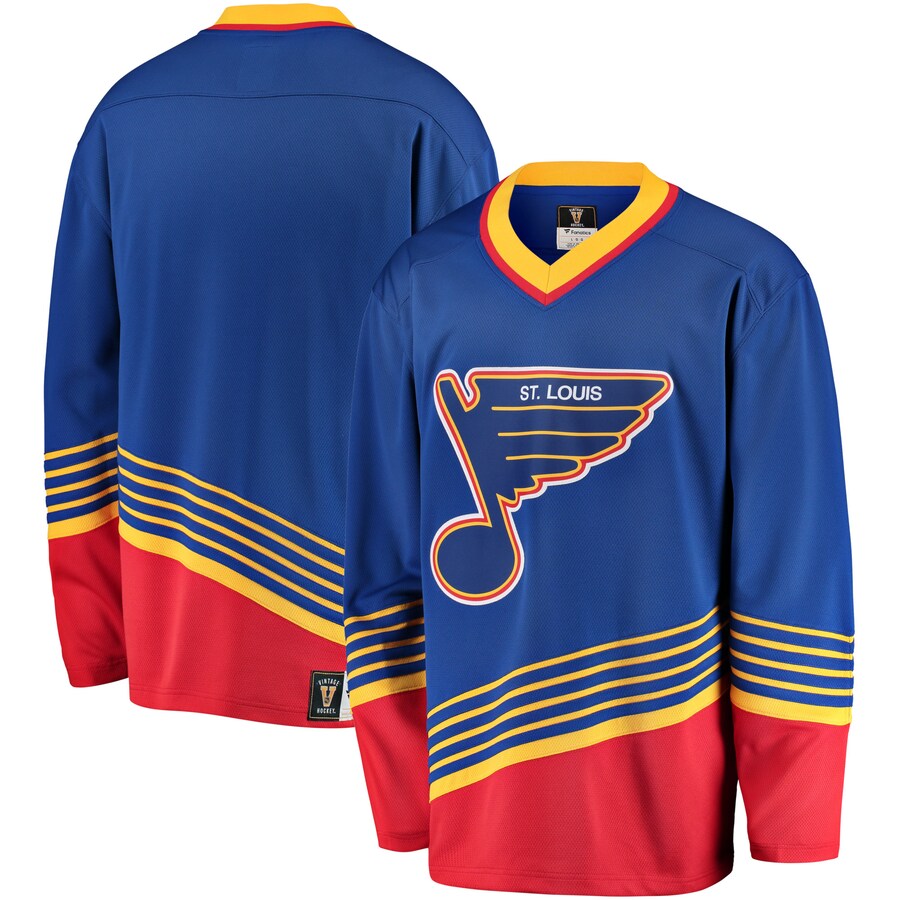 Men's St. Louis Blues Fanatics Branded Blue Premier Breakaway Heritage Jersey - Puhuasuan