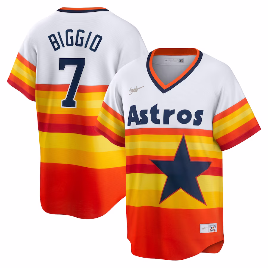 Men's Houston Astros Craig Biggio Nike White Home Cooperstown Collection Player Jersey - Puhuasuan