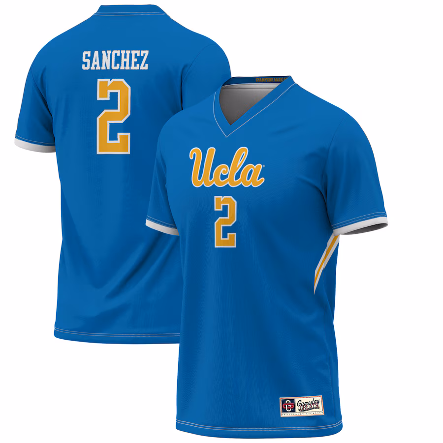 Men's GameDay Greats Ashley Sanchez Blue UCLA Bruins Lightweight Alumni Soccer Jersey - Puhuasuan