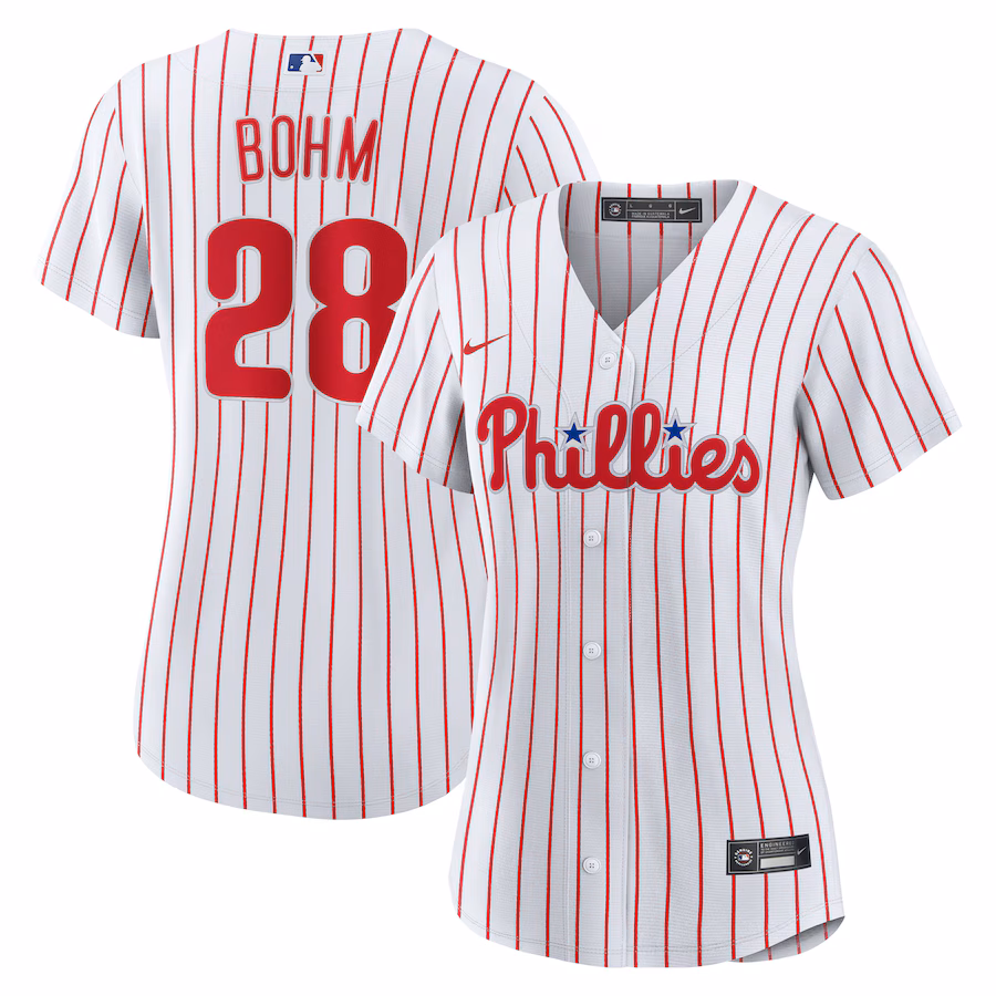 Women's Philadelphia Phillies Alec Bohm Nike White Home Replica Jersey - Puhuasuan