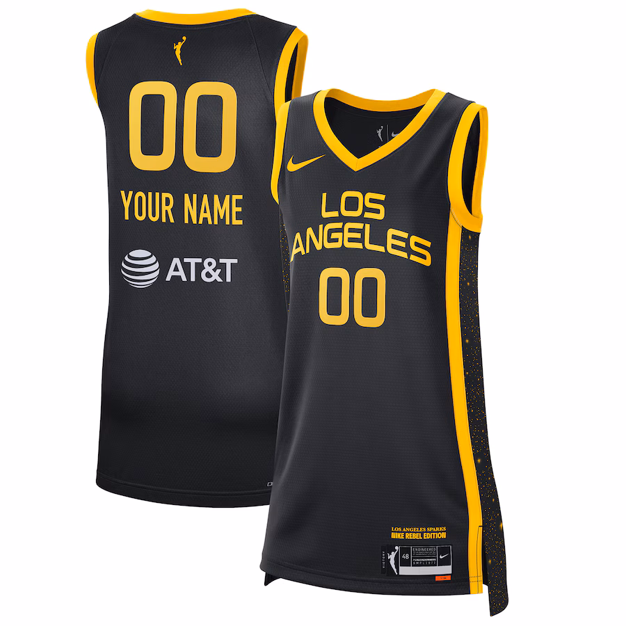 Unisex Los Angeles Sparks Nike Black 2021 Rebel Edition Victory Custom Jersey - Puhuasuan