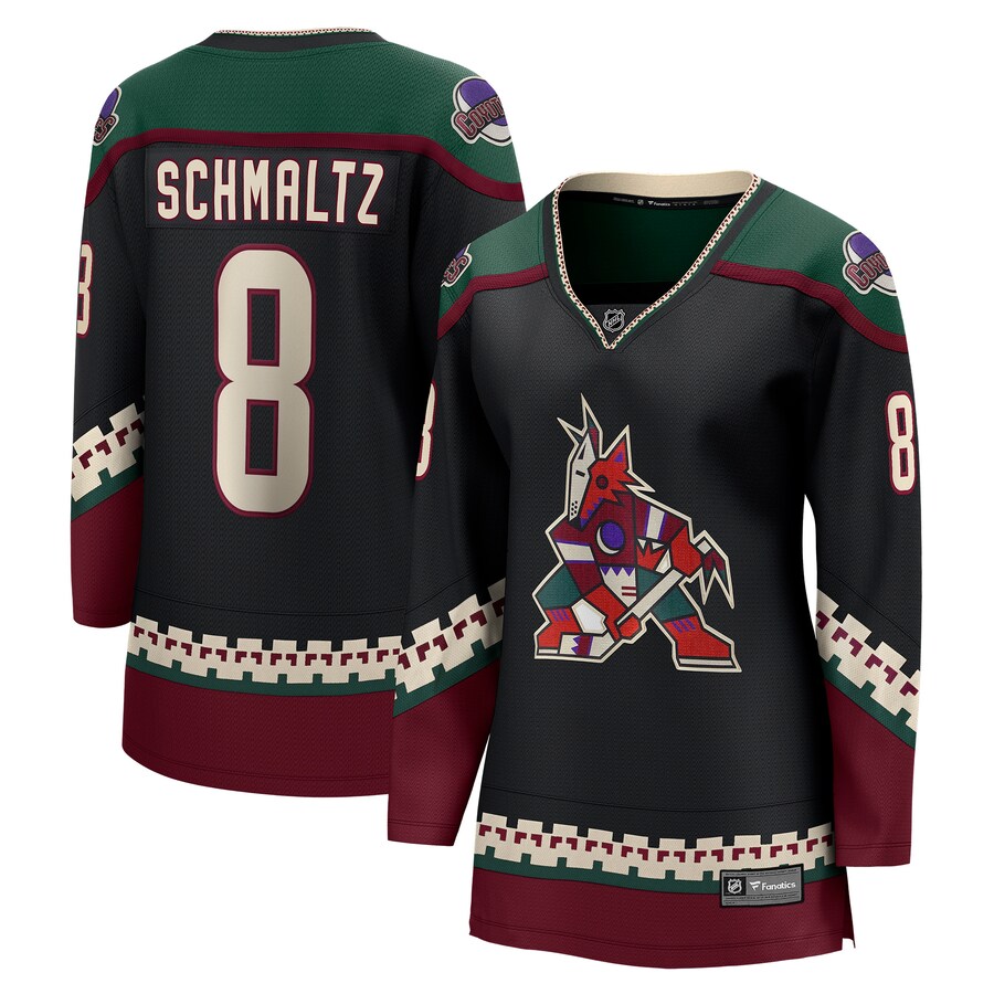Women's Arizona Coyotes Nick Schmaltz Fanatics Branded Black Home Breakaway Player Jersey - Puhuasuan
