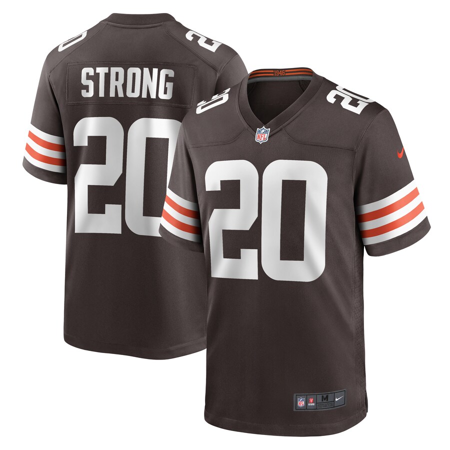 Men's Cleveland Browns Pierre Strong Jr. Nike  Brown Team Game Jersey - Puhuasuan